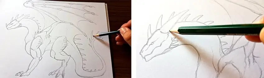 how to draw a dragon 1