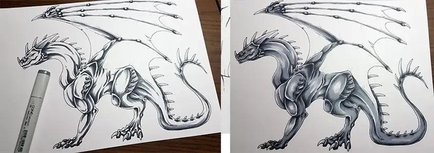 how to draw a dragon 10