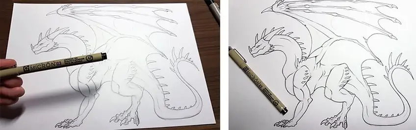 how to draw a dragon 6