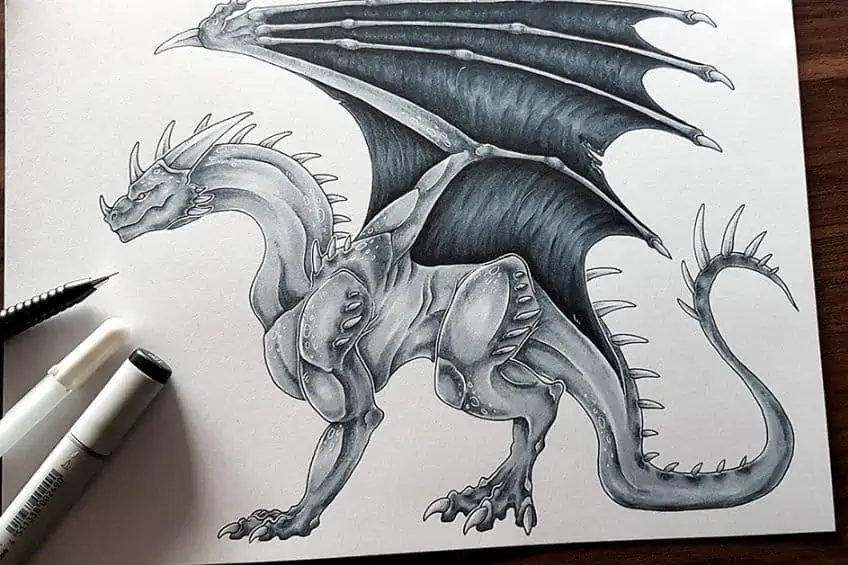 easy drawings of dragons