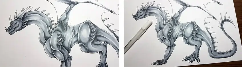 how to draw a dragons