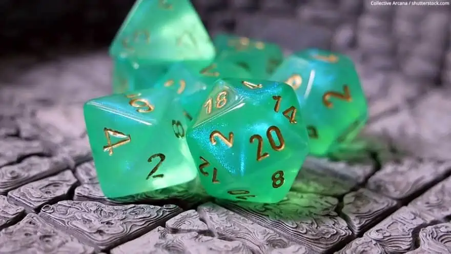 Custom Green Resin Dice