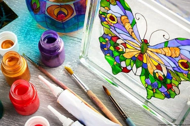 Acrylic Paint on Glass Painting on Glass With Acrylic Paint Tutorial