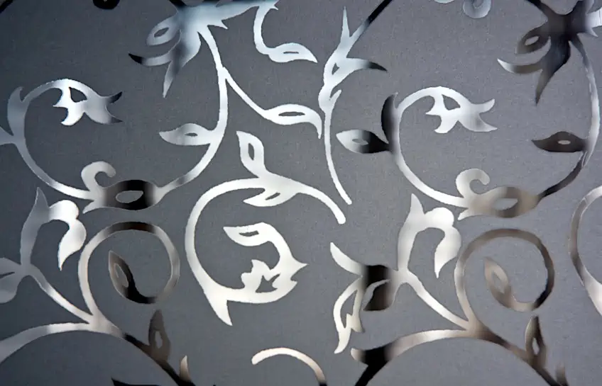 Etched Glass Reverse Pattern