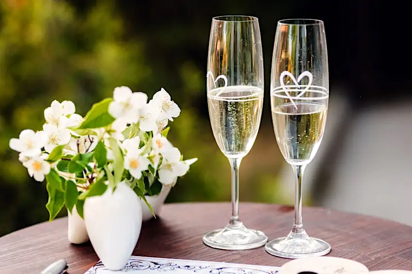 Etched Wedding Glasses