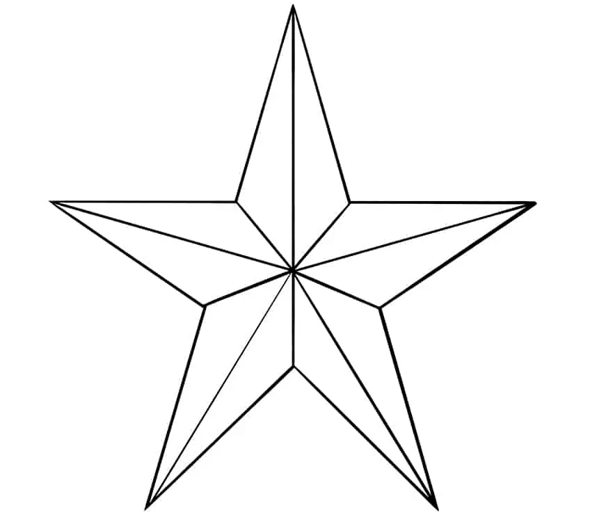 5 point star drawing