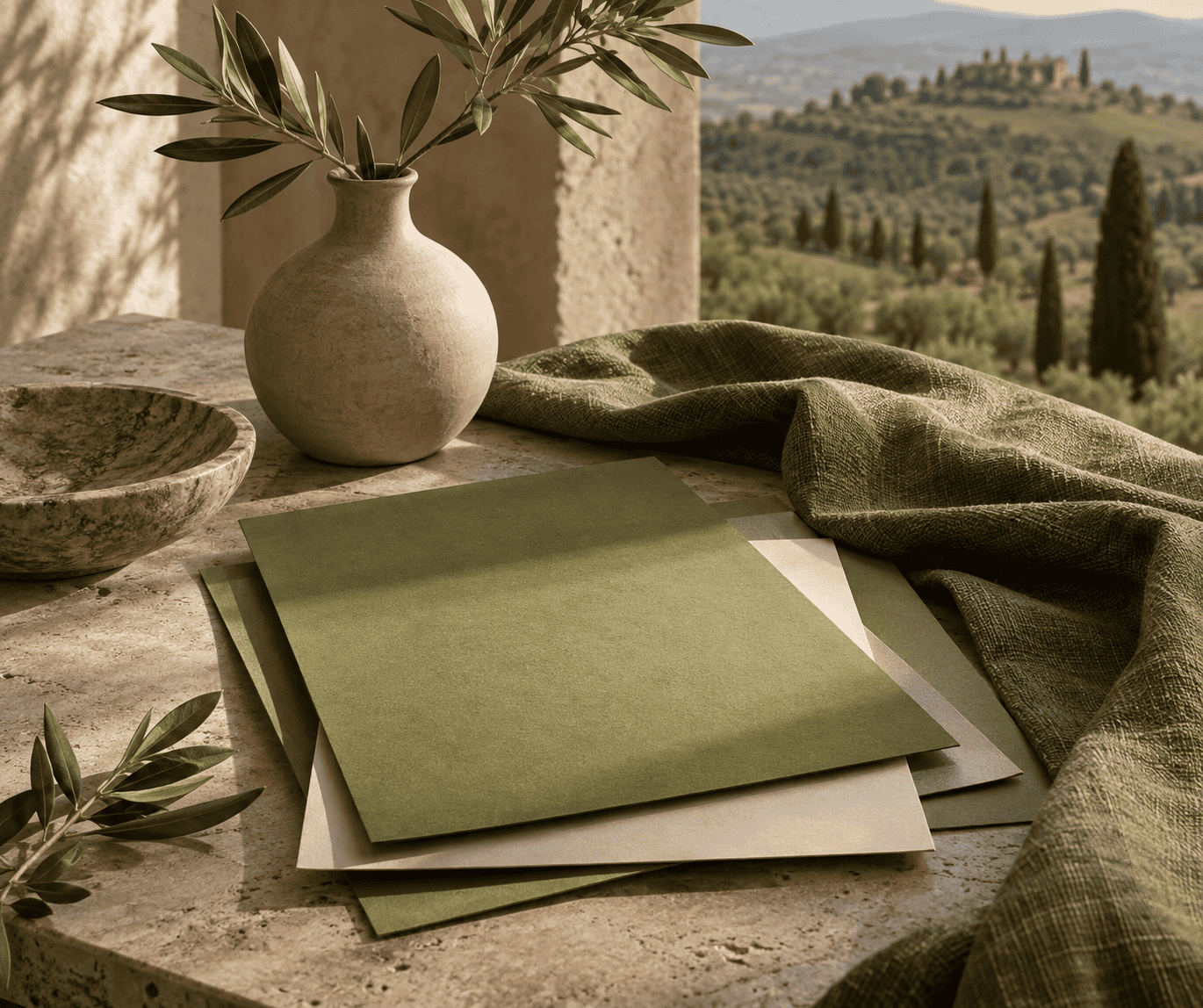colors that go with olive green — Design application