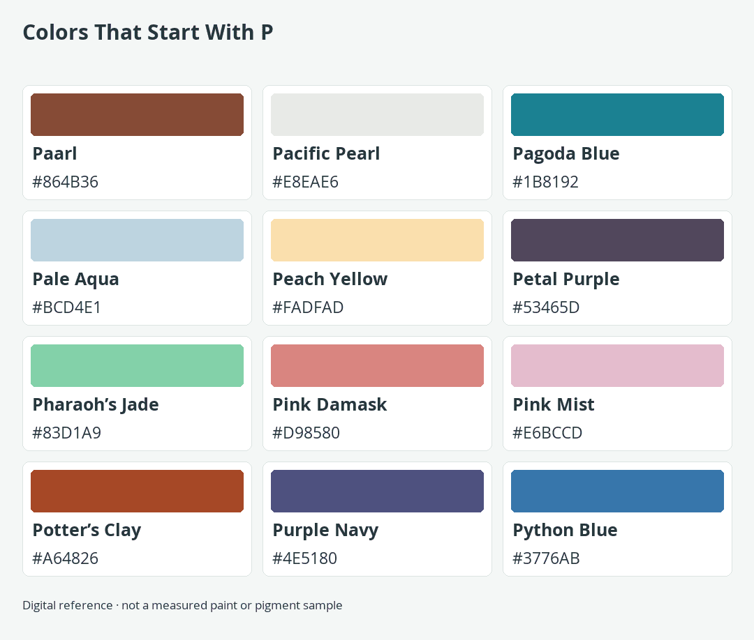 Colors That Start With P